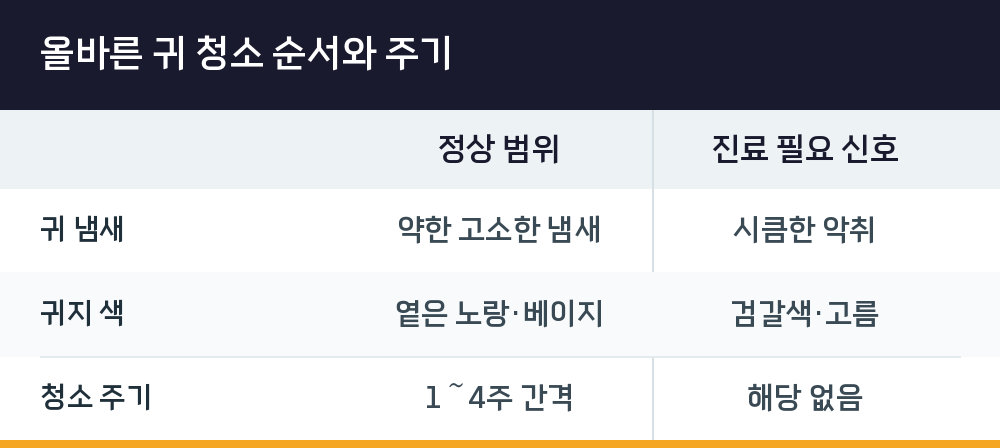 올바른 귀 청소 순서와 주기