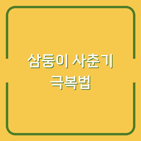 삼둥이 사춘기 극복법, 송일국 육아 노하우로 키우는 성장 비밀
